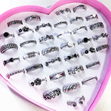 2pcs/lot Trendy Children Kids Sweet Cute Adjustable Cartoon Crystal Alloy Rings Fashion Jewelry Gifts  Randomly - SIMO CHINA