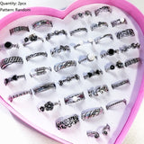 2pcs/lot Trendy Children Kids Sweet Cute Adjustable Cartoon Crystal Alloy Rings Fashion Jewelry Gifts  Randomly - SIMO CHINA