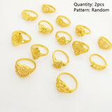 2pcs/lot Trendy Children Kids Sweet Cute Adjustable Cartoon Crystal Alloy Rings Fashion Jewelry Gifts  Randomly - SIMO CHINA
