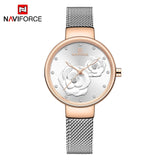 Luxury Brand NAVIFORCE Ladies Watch Fashion Creative 3D Rose Women Business wrist watches waterproof Clock Relogio Feminino 2020 - SIMO CHINA