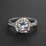 Charm Prom Fine Jewellery Fashion Jewelry Women Ring Electroplating Polishing Proces Transparent Zircon Ring Birthday Present - SIMO CHINA