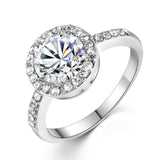 Charm Prom Fine Jewellery Fashion Jewelry Women Ring Electroplating Polishing Proces Transparent Zircon Ring Birthday Present - SIMO CHINA