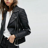 2019 New Fashion Women Soft Motorcycle Faux Leather Jackets Ladies Long Sleeve Autumn Winter Biker Streetwear Black Pink Coat - SIMO CHINA